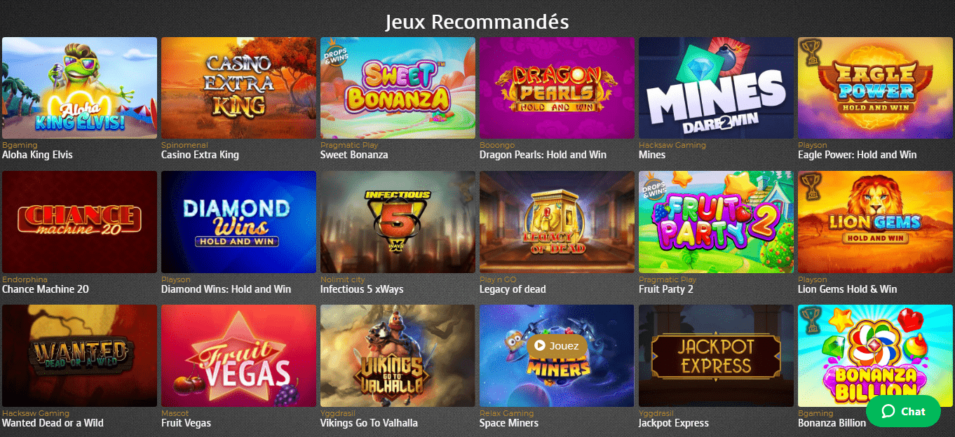 jeux en ligne casino extra